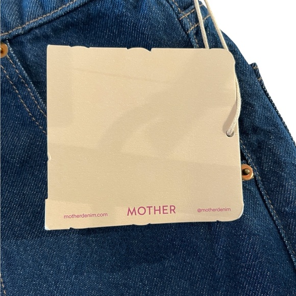 NWT Mother Snacks Smoothie Carpenter Sneak High-Rise Wide Leg Cuffed Jeans - Picture 12 of 12